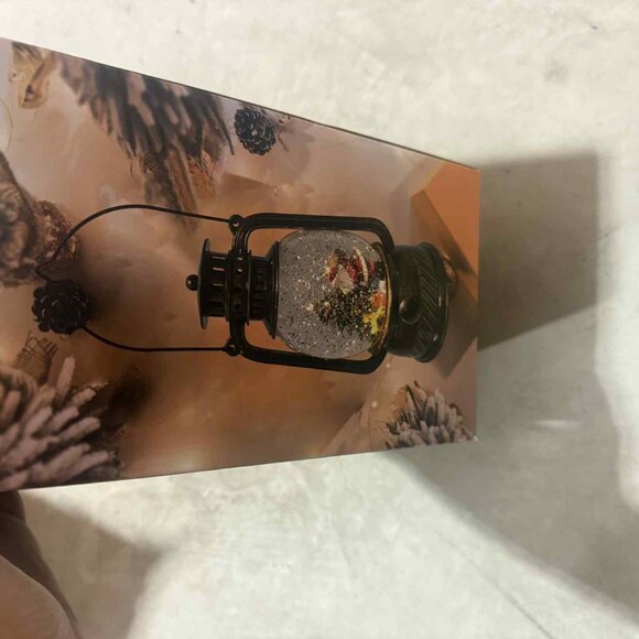 Santa Christmas Light Up Snow globe Lantern - Picture 3 of 6